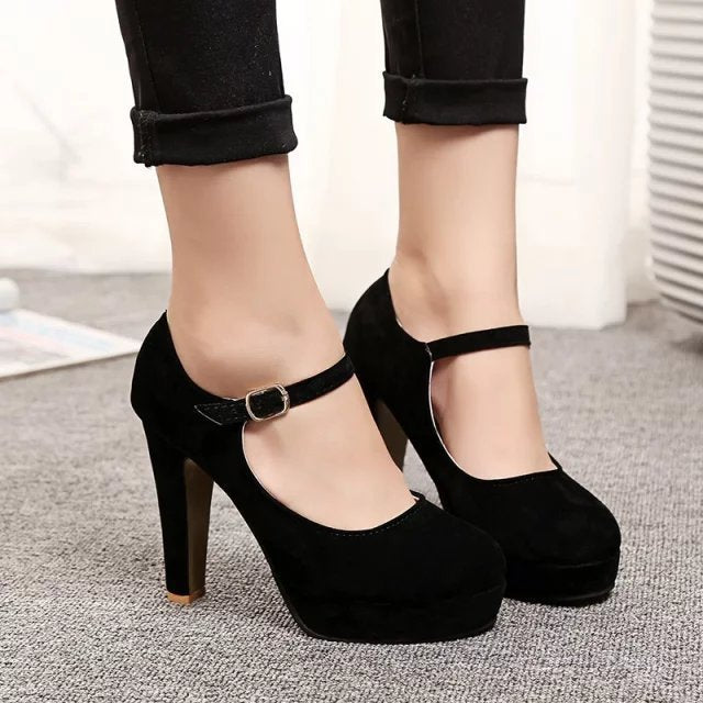 Mary Jane Chunky High Heels 02