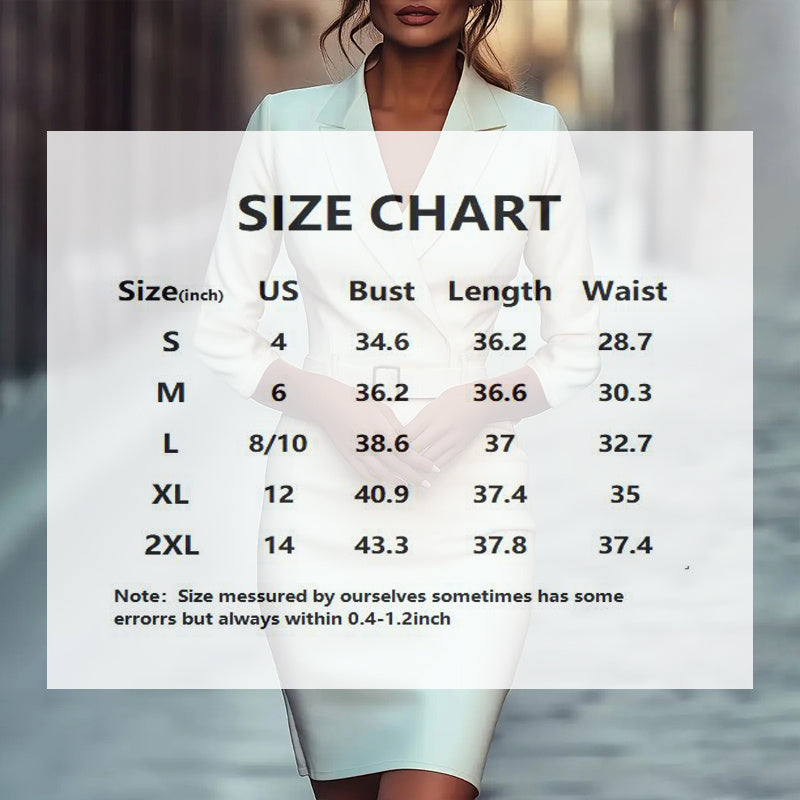 Women’s White Blazer Dress – Slim Fit Belted Office & Summer Outfit
