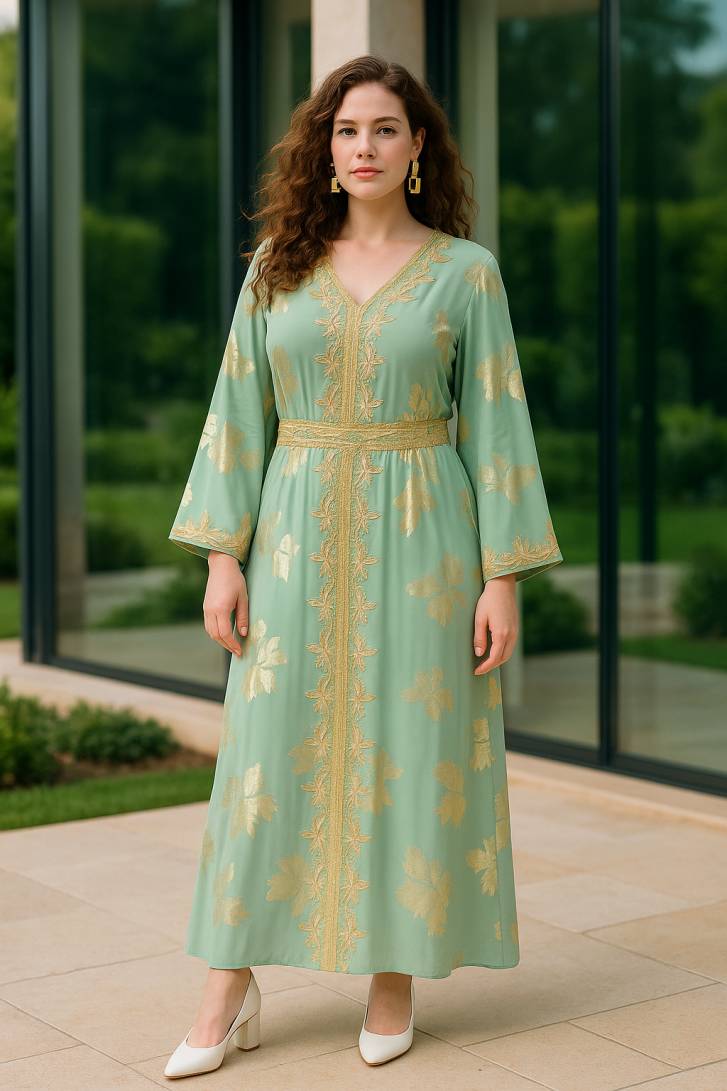elegant-long-sleeve-abaya-light-green