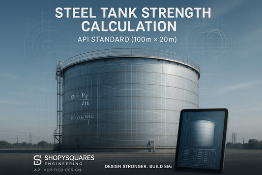 Steel Tank Strength Calculation – API Standard | 100m Dia × 20m H