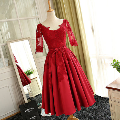 Mid-sleeve bridal wedding toast dress evening dress ((DHL Fast Shipping))