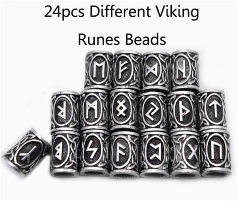 Set Of Viking Rune Beard Beads ((will be arrive from 20 to 30 days))