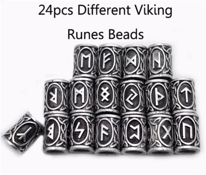 Set Of Viking Rune Beard Beads ((will be arrive from 20 to 30 days))