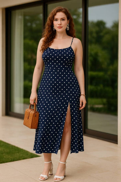 Polka Dot Summer Suspender Dress – Breezy, Vintage-Inspired Style for Sunny Days | Shopysquares