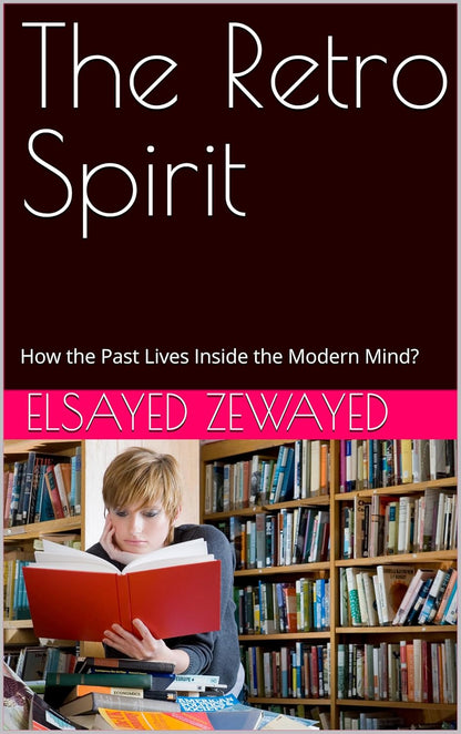 The Retro Spirit' with a person reading a book in a library.