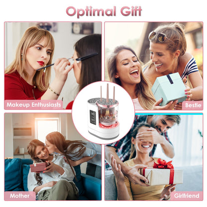 4-in-1 Makeup Brush Cleaner Dryer with UV & Digital Display