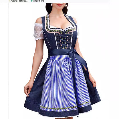 Halloween Maid Uniform Barpool Women's Sexy Mini Dress Dirndl   ((DHL Fast Shipping))