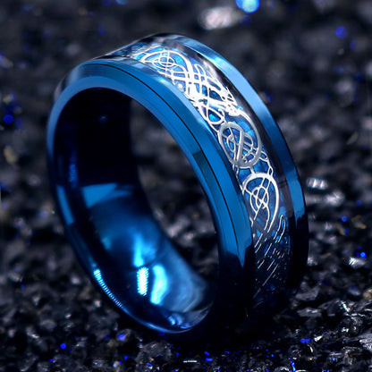 Titanium Steel Carbon Fiber Dragon Ring