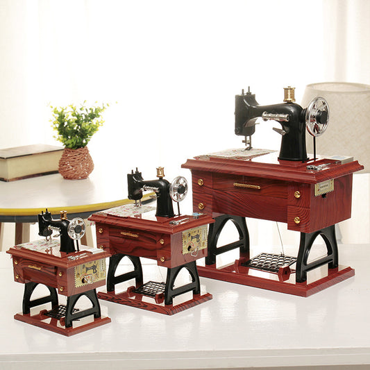 Retro Sewing Machine Music Box – Vintage Nostalgic Gift