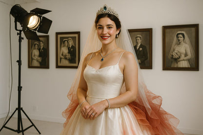 AI Prompt – Elegant Bride in Studio Photo Session