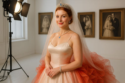 AI Prompt – Elegant Bride in Studio Photo Session