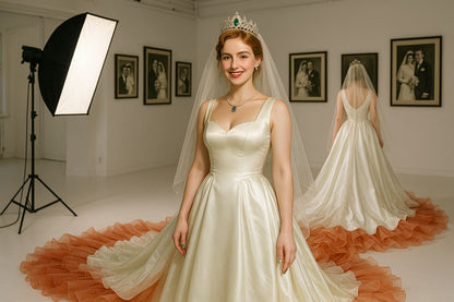 AI Prompt – Elegant Bride in Studio Photo Session
