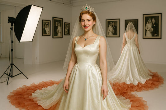 AI Prompt – Elegant Bride in Studio Photo Session