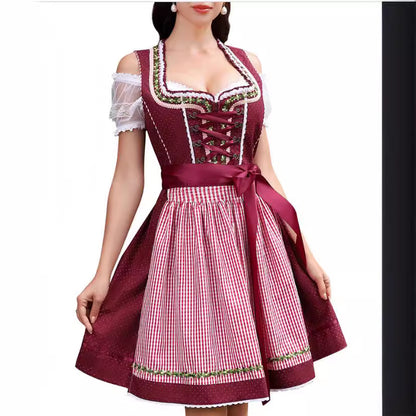 Halloween Maid Uniform Barpool Women's Sexy Mini Dress Dirndl   ((DHL Fast Shipping))