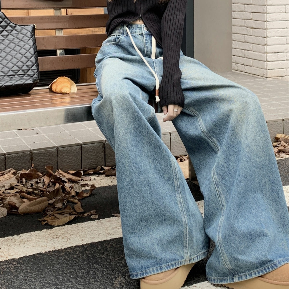retro-drawstring-denim-pants-side-view