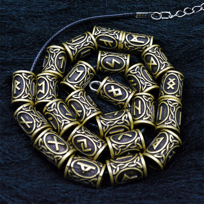 Set Of Viking Rune Beard Beads ((will be arrive from 20 to 30 days))